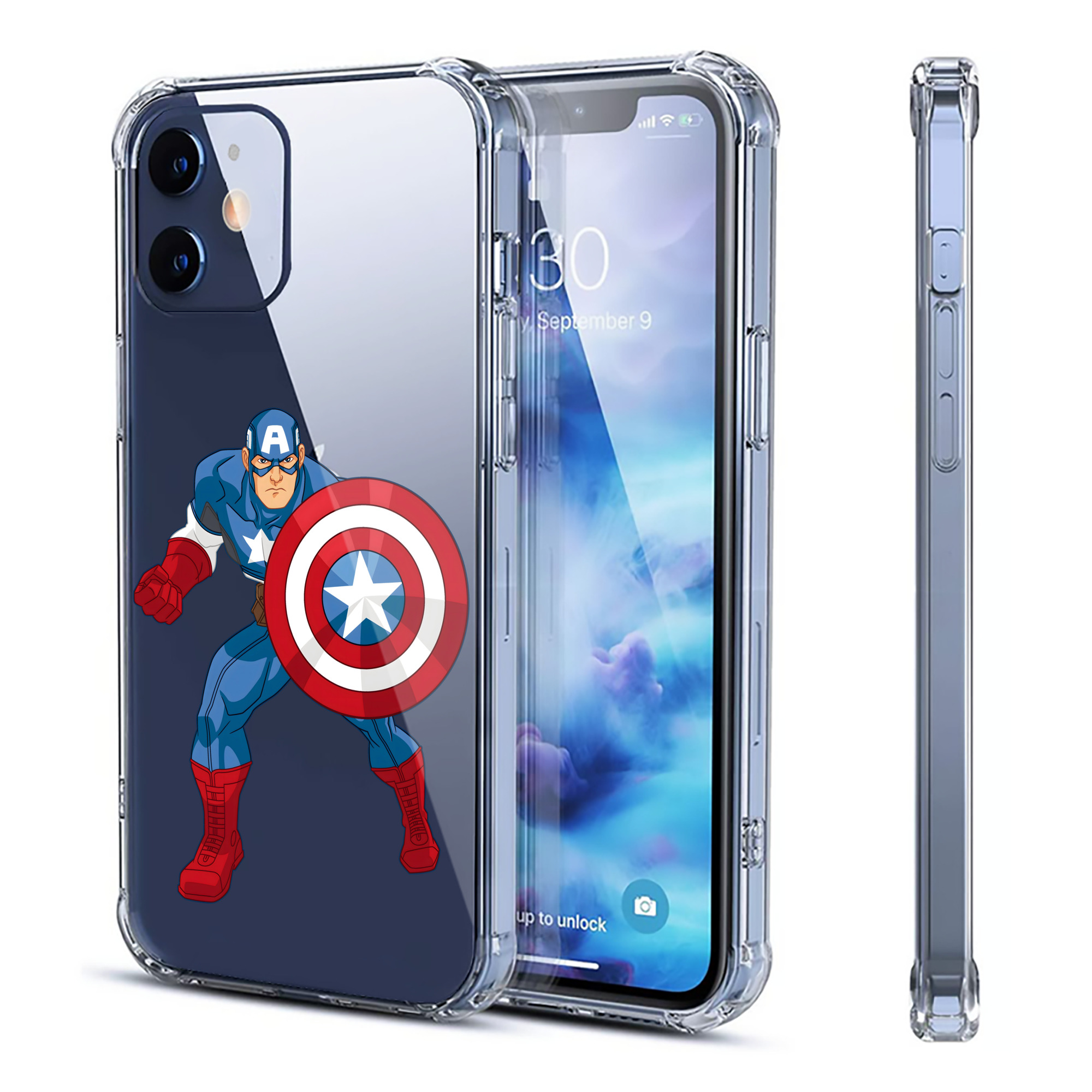 （画像用） アベンジャーズ The Avengers 【iPhone 12シリーズ対応】透明スマホケース（クリアソフトケース）